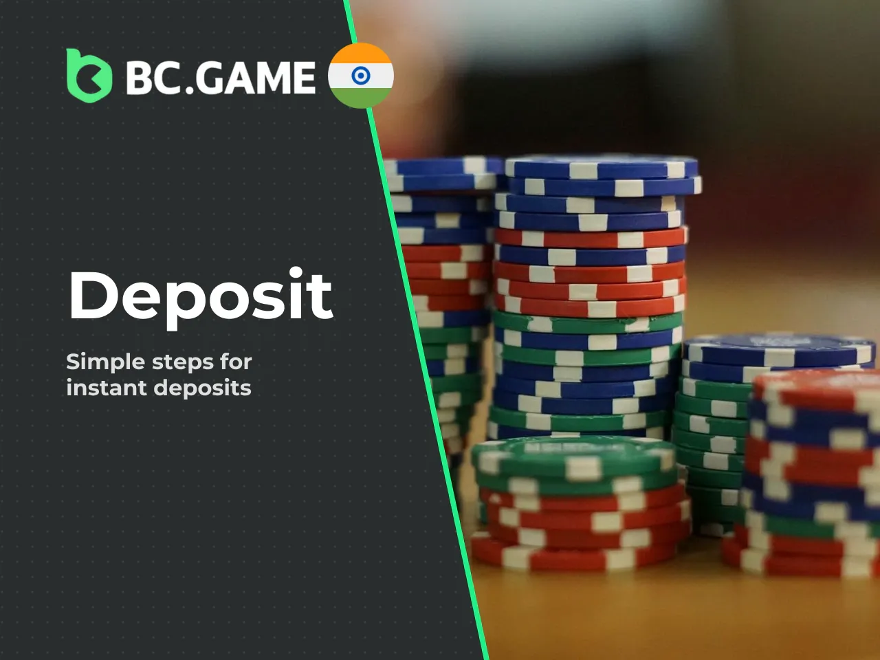 Deposit Options and Minimum Amount. **How to Deposit INR, step by step:** 1. **Log in** to your BC Game account and open the Deposit / Buy Crypto section. 2. **Select the gateway** (MoonPay or Banxa) 