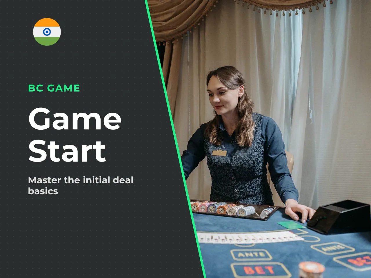 How a blackjack hand starts with